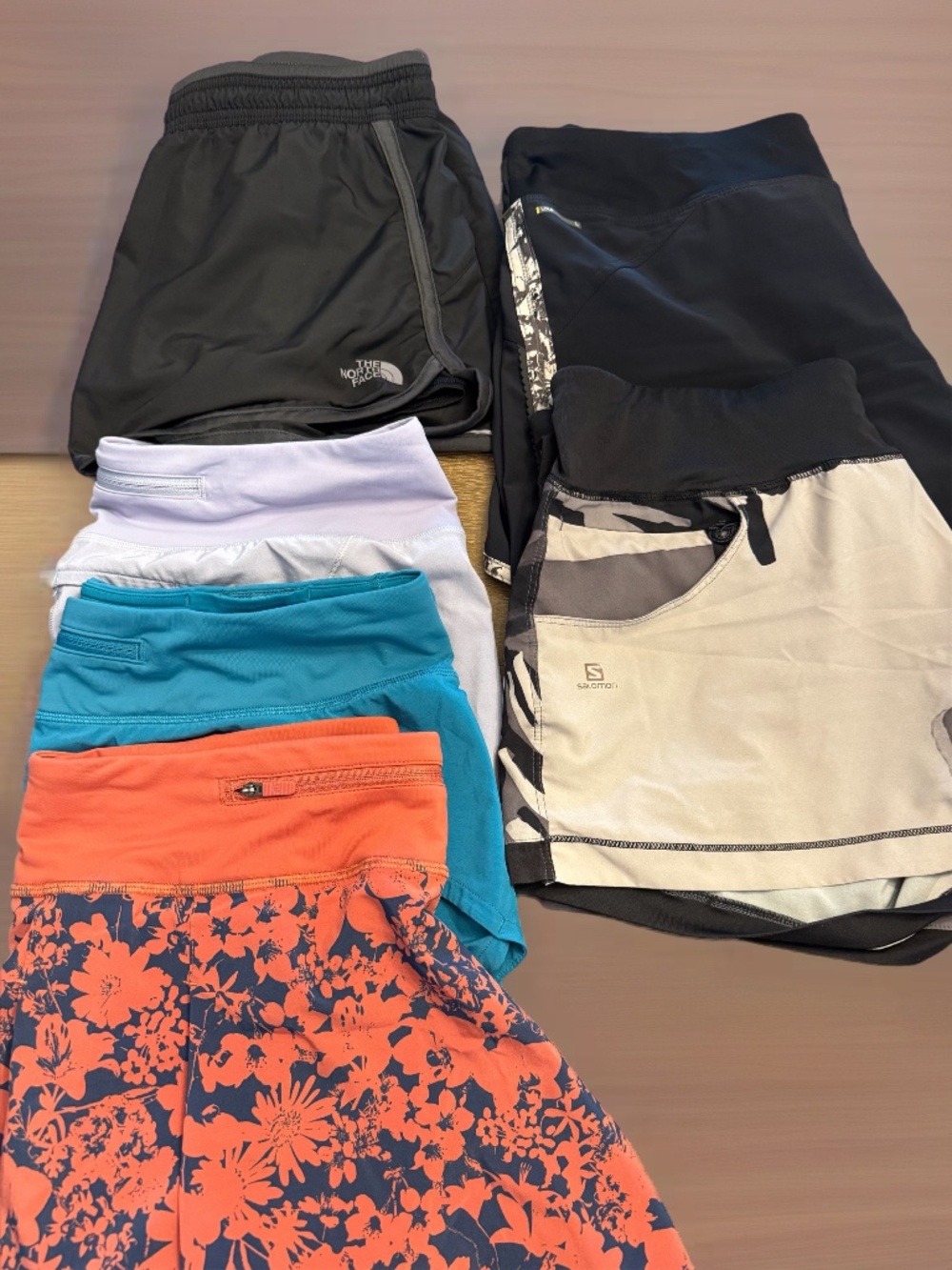 Activewear Bundle (6): Lululemon & North Face Skorts + Shorts